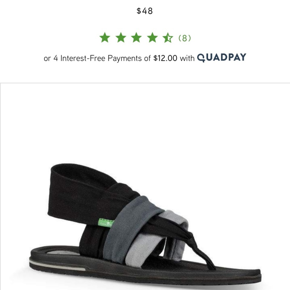 Sanuk Yoga Sling 3 (brand new, black & gray,  7)